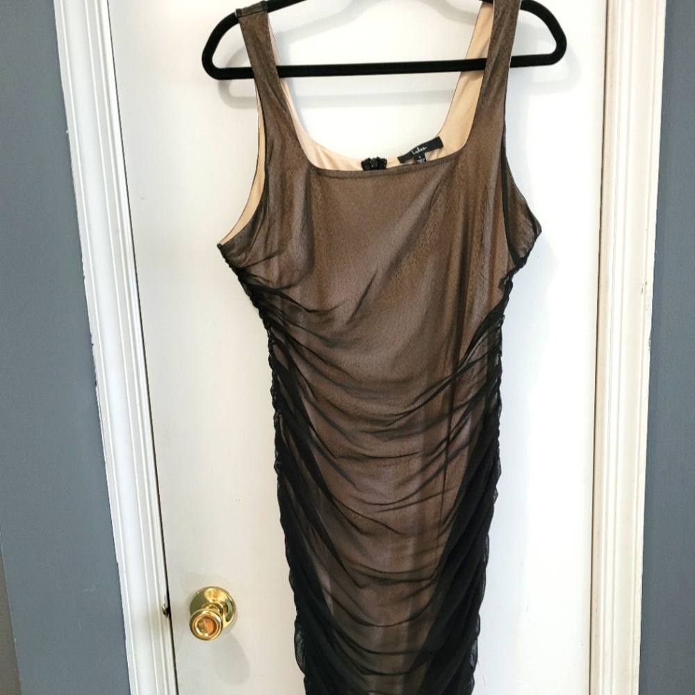 Black iridescent 3/4 dress